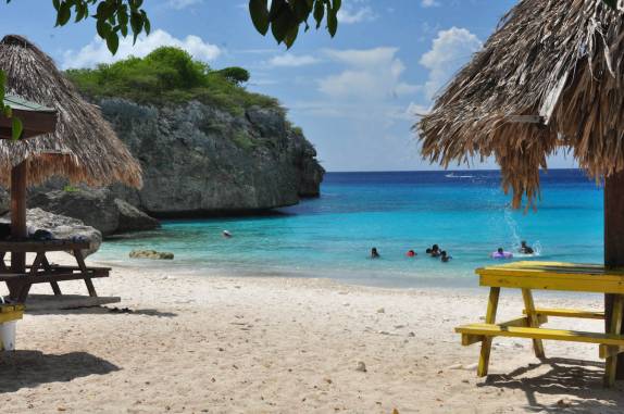 Praia de Klein Knit, no norte de Curaçao